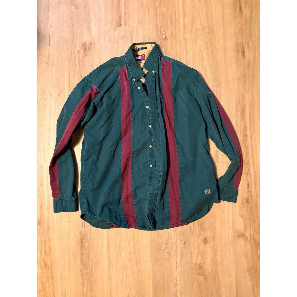 Vintage Tommy Hilfiger green and Moroon